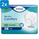 Vorderseite der Verpackung der Tena Comfort Super. Oben Links befindet sich ein blaues Viereck mit der Aufschrift 